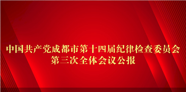 中國共產黨成都市第十四屆紀律檢查委員會第三次全體會議公報
